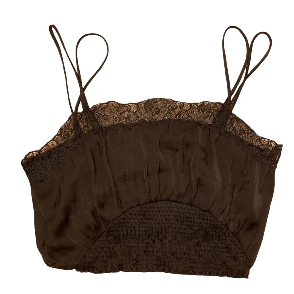 Zara Cropped Spaghetti Strap Halter Cami Top size L